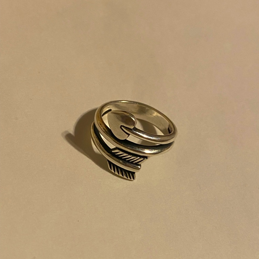 James Avery sterling silver arrow heart ring